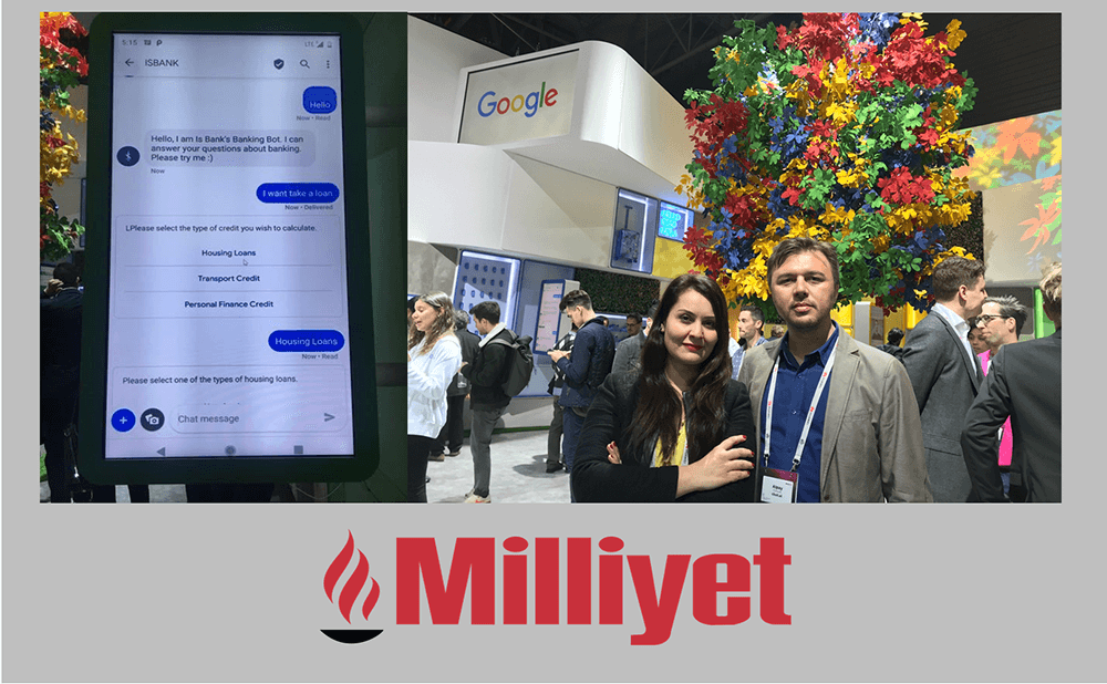 CBOT Mobile World Congress'teki Google Standında Bankacılık Chatbotunu Tanıttı