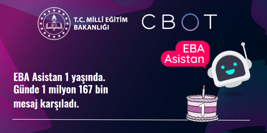 EBA Asistan 1 yaşında: Günde 1 milyon 167 bin mesaj karşıladı