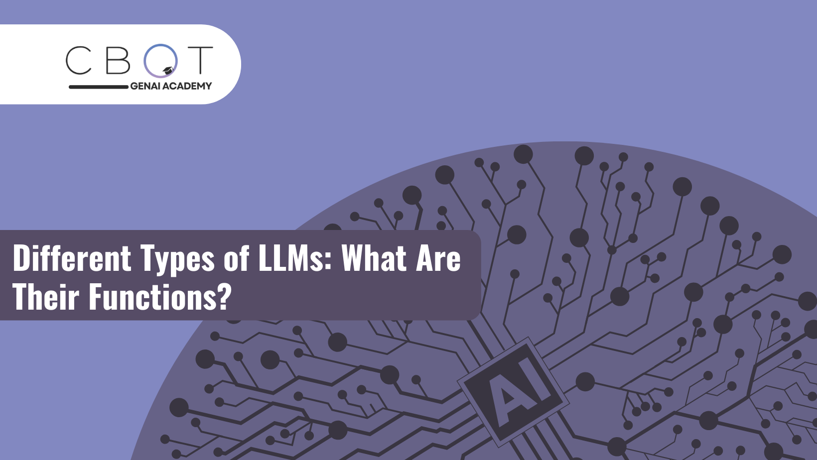 Different Types of LLMs: What Are They Used For?